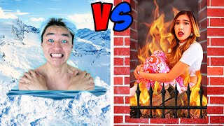 EXTREME HOT VS COLD CHALLENGE [upl. by Anaicul]