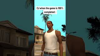 CJ when GTA San Andreas is 100 completed 🗿 shorts gtasanandreas gta gtasamobile memegta [upl. by Aslehc968]