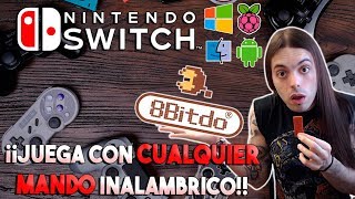 ¡¡JUEGA con CUALQUIER MANDO INALAMBRICO en SWITCH Win Raspberry MAC  8bitdo Wireless Adapter [upl. by Nilloc]