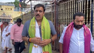 Ramabanam Movie Director Sriwaas Offered Prayers At Tirumala Temple [upl. by Shandie]