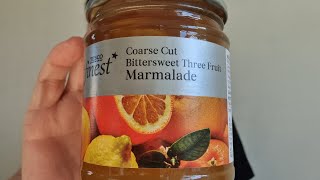 Tesco Finest Course Cut Three Fruit Marmalade review UK foodie [upl. by Notlok]