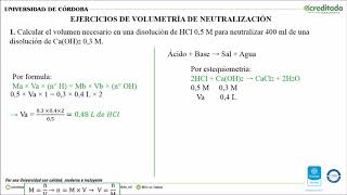 ejercicios resueltos de volumetría de neutralización [upl. by Oirifrop824]