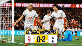 NOTTINGHAM FOREST 02 TOTTENHAM HOTSPUR  EXTENDED HIGHLIGHTS  RICHARLISON STRIKES AGAIN [upl. by Torrie]