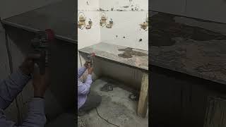 kitchen slab granite molding work  Civil Engg Practical knowledge [upl. by Callie]