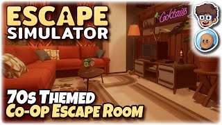 70s Themed CoOp Escape Room  Escape Simulator  ft orbitalpotato [upl. by Ynttirb]