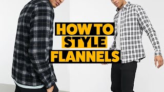 How To Style Flannels For Men  5 Flannel Outfits For Men [upl. by Welby]