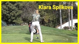 Beauty golfer Klara Spilkova Fantastic swing motion amp Slow motion美人ゴルファー「クララ・スピルコバ」 幻想的なスイングモーション [upl. by Anitsyrk]