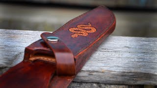 Custom Leather Sheaths amp Pouches Slideshow 2022 Stamped amp Tooled Examples [upl. by Paderna239]