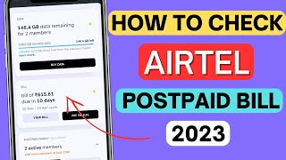 How To Check Airtel Postpaid Bill [upl. by Lilithe]