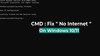 CMD  Fix  No Internet  on Windows 11 10 with only 1 command [upl. by Twyla944]