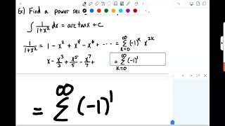 Power Series of Arctan x [upl. by Mont]