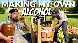 Making My Own Alcohol  How to Turn Apple Juice Into Cider [upl. by Akemot646]