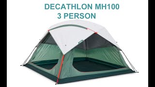 Khemah Decathlon MH100 3 person Fresh Tent walk around [upl. by Adnilemreh]