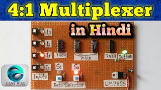 4 to 1 Multiplexer  Multiplexer practical on board [upl. by Roarke]