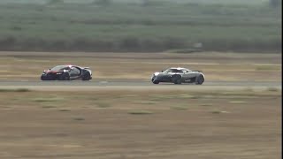 Koenigsegg Regera Vs Bugatti Chiron Supersport DRAG RACE 1 Mile [upl. by Dredi]