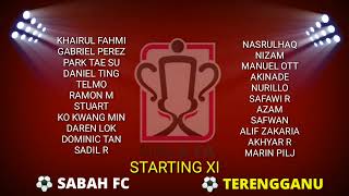 LINE UP SABAH vs TERENGGANU  LIVE TERENGGANU vs SABAH FC [upl. by Harraf880]