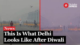 Delhi Pollution What Delhi Looks Like A Day After Diwali [upl. by Schwenk]