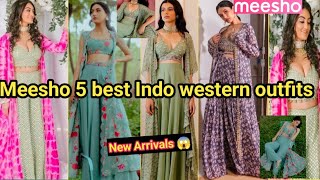 Meesho Designer IndoWestern Dress  Meesho Partywear DressTopsGown Haul💃Meesho Kurta Sets💃 Meesho [upl. by Trembly]