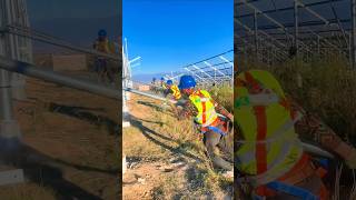 Photovoltaic panel bracket installation process [upl. by Animaj]