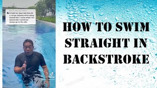 How to swim straight for backstroke [upl. by Brynne29]