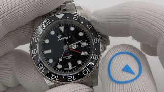 New Squale 1545 Giramondo GMT with Ceramic Bezel and Swiss Automatic Movement [upl. by Nitnelav247]