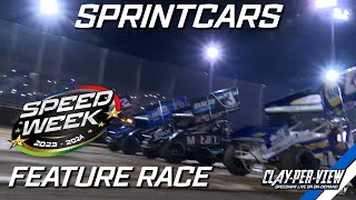 Sprintcars  USA vs WA Speedweek  Bunbury  6th Jan 2024  BRAD SWEET  ClayPerView [upl. by Aiveneg]