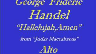 Hallelujah Amen Handel Altowmv [upl. by Nora]