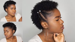 Quick amp Simple Twisted Frohawk on Short TWA 4c Natural HairMona B [upl. by Esiled]