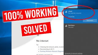 Solved How to Fix WiFi is Connected but no Internet access Windows 10 [upl. by Llenad12]