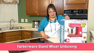 Farberware Stand Mixer Unboxing  Stand Mixer Review  Amy Learns to Cook [upl. by Leeth635]