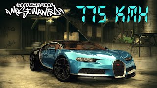 NFS Most Wanted  Bugatti Chiron 775kmh [upl. by Shurwood655]