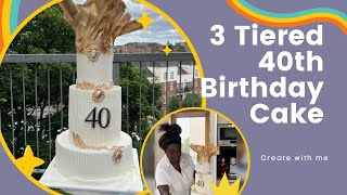 Watch How I Crafted A Jawdropping 3tier 40th Birthday Cake  Easy Stepbystep Guide [upl. by Orren]