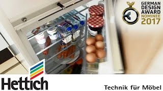 Elektromechanisches Öffnungssystem Easys für Kühlschränke Einfach grifflos gut Von Hettich [upl. by Anayia635]