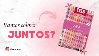 Colorindo usando somente a paleta Rosé da Tris vibes trisvibes livrosdecolorir ritaberman [upl. by Anoerb679]