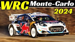 WRC Rallye MonteCarlo 2024  Shakedown amp Highlights  Action amp Pure Sound [upl. by Nlocnil482]