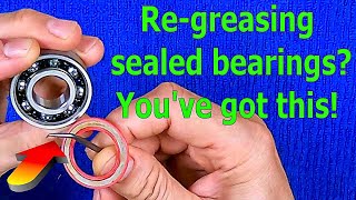 How to grease or regrease sealed bearings [upl. by Arihay]