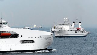 KDDI CABLE Ship ×2 インフィニティ・オーシャンリンクの反航 [upl. by Etat]