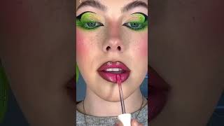 GREEN makeup tutorial 👀🤢💚 Shorts [upl. by Suired830]