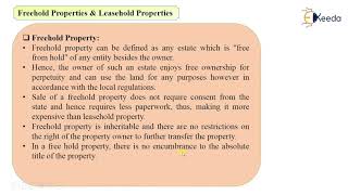 Freehold Properties and Leasehold Properties  Valuation  Quantity Survey Estimation and Valuation [upl. by Anikes]