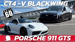 CT4 V Blackwing vs Porsche 911 GTS 60Roll DRAG RACE [upl. by Meerek]