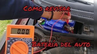 Como revisar la batería del auto con multimetro [upl. by Akenot646]