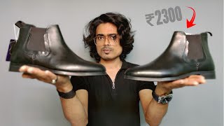 RedTape Black Leather Chelsea Boot Unboxing amp Review  Best 5 Chelsea Boots On Amazon [upl. by Eseuqram]