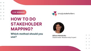 Webinar How to do Stakeholder Mapping [upl. by Acireed]