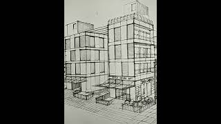 jee paper2 drawing 2 pt perspective from street level nata design jeepaper2 [upl. by Flanigan]