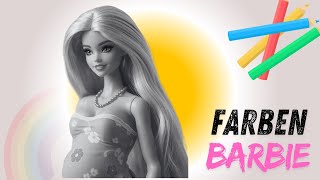 🎨 Farben Barbie Eine lebendige Illustration die Barbie und Kreativität mit kräftigen Farben feiert [upl. by Lingwood]