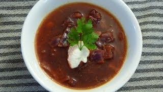 Ukrainian Red Borscht Soup Recipe  Красный Борщ [upl. by Nwahsud]