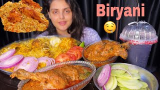 ASMR EATING Kolkata Style Chicken Biryani Chicken Lahori Chicken Tangri Butter Masala  Mukbang [upl. by Hathaway122]