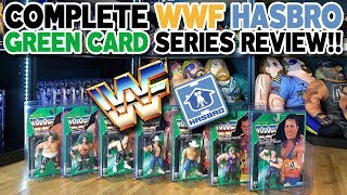 WWF Hasbro GREEN CARD Complete Series 11 Action Figure Review [upl. by Ydnem284]