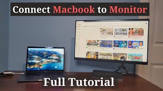 How to Connect a Macbook Pro to a Monitor  Full Tutorial with All Options [upl. by Nniuq557]