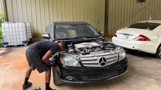 I Stripped A Stolen Mercedes Benz C300 For Parts For My 1800 One I Bought From Copart [upl. by Stuckey]